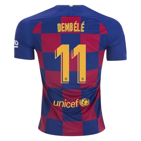 Camiseta Barcelona NO.11 O.Dembele 1ª 2019/20 Azul Rojo
